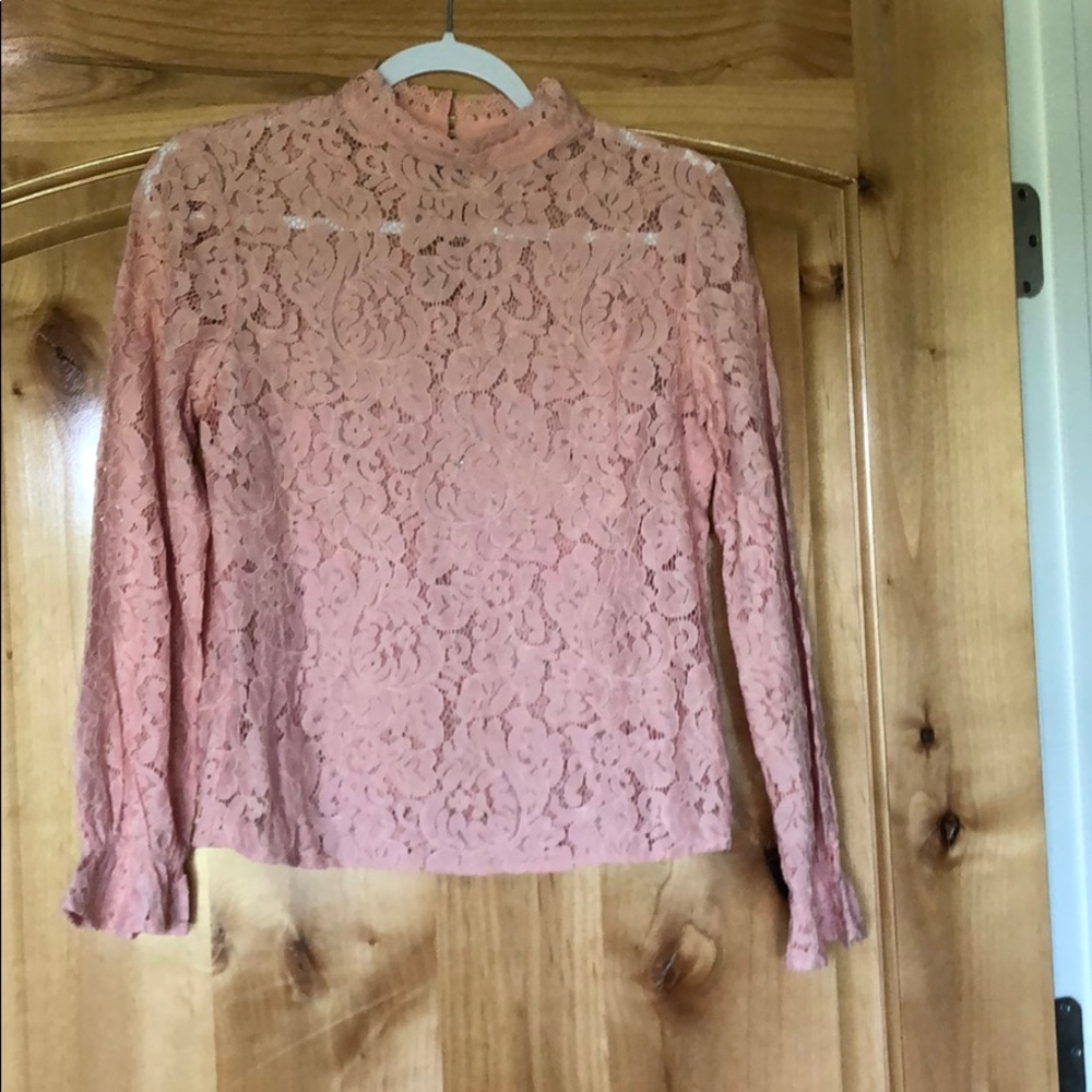 Pink lace blouse
